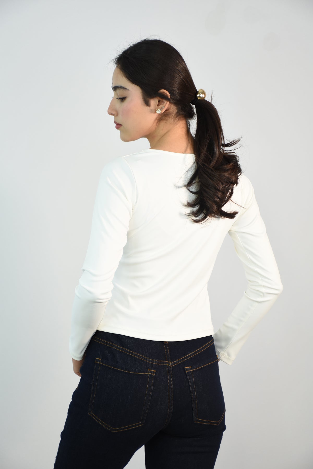 Blusa con cuello cuadrado
