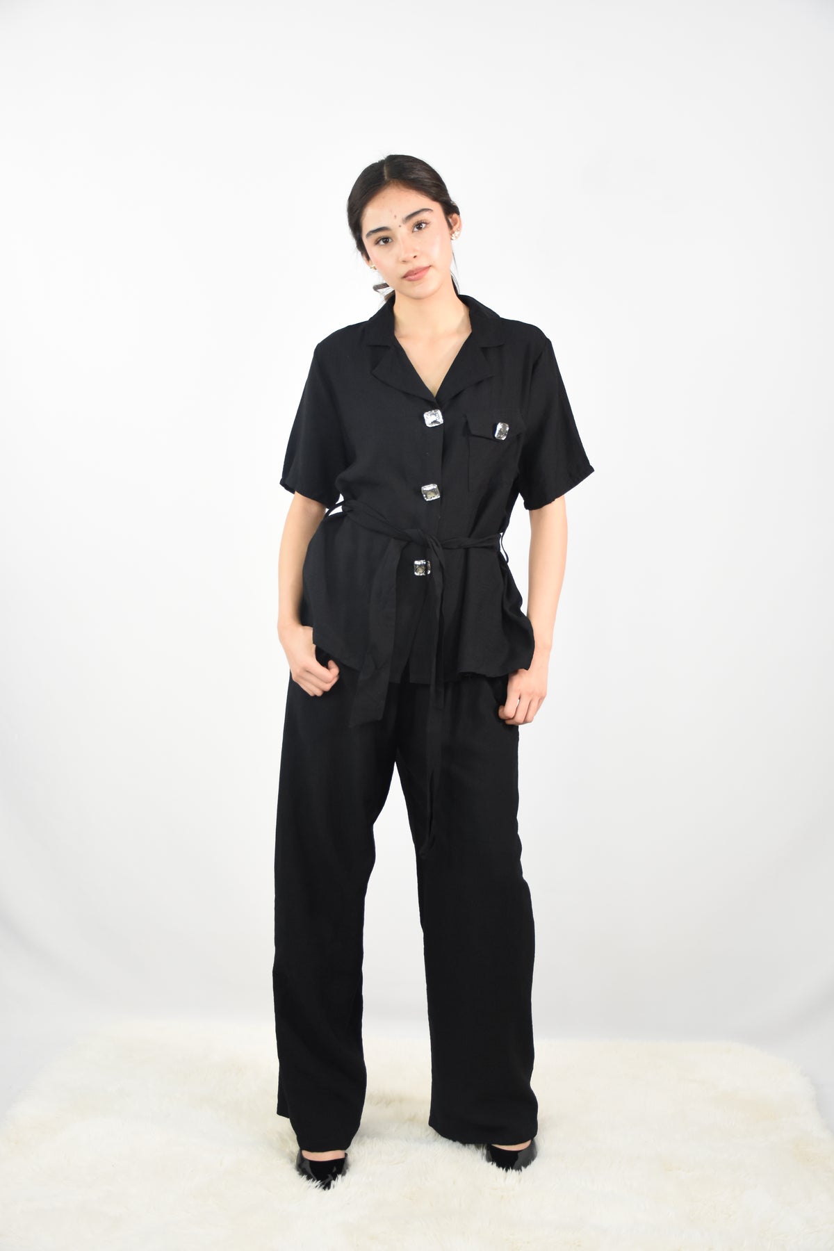 Set de camisa y pantalón + cinto