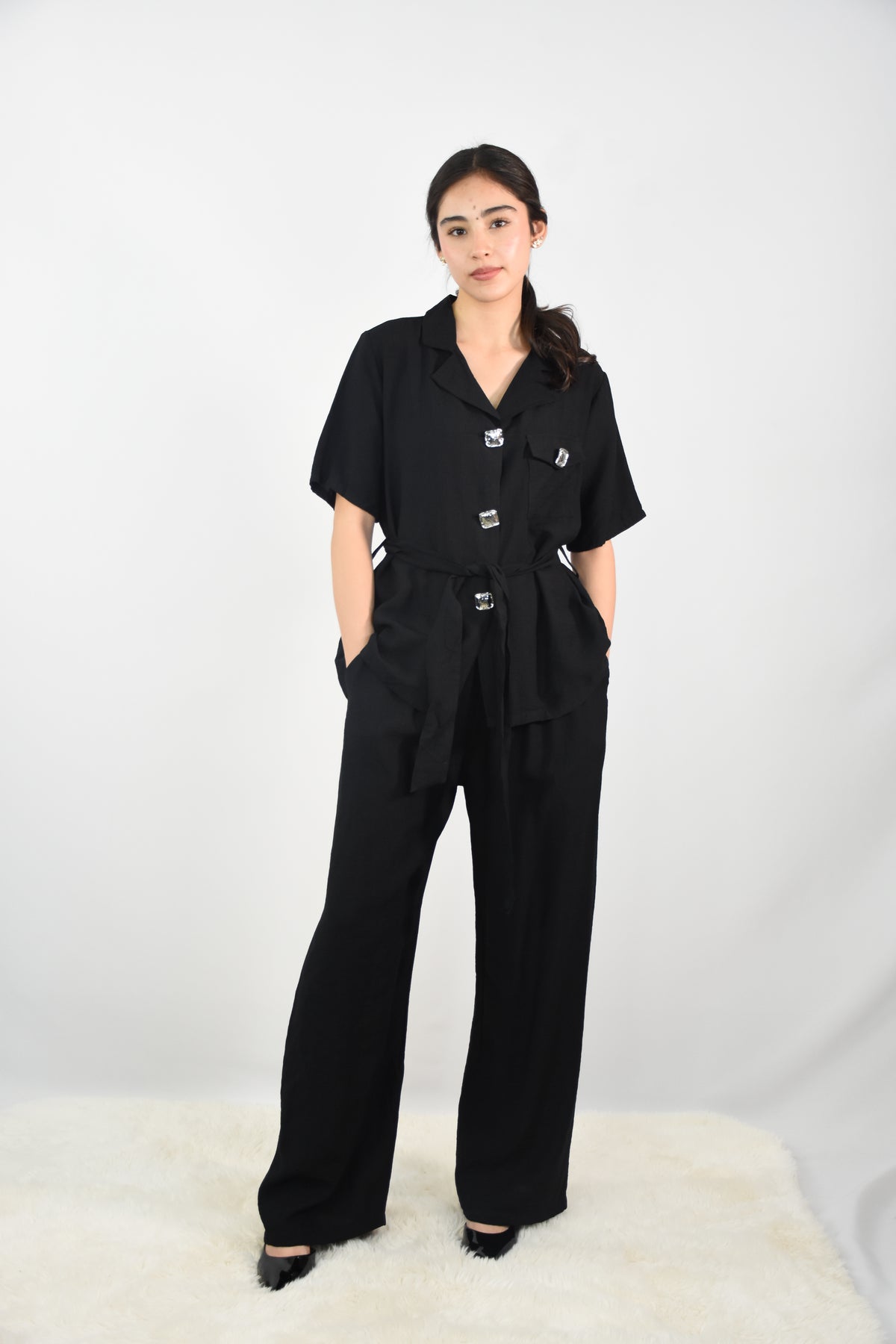 Set de camisa y pantalón + cinto