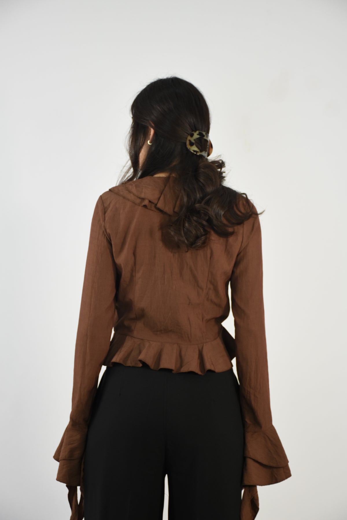 Blusa Con Volantes y Lazo