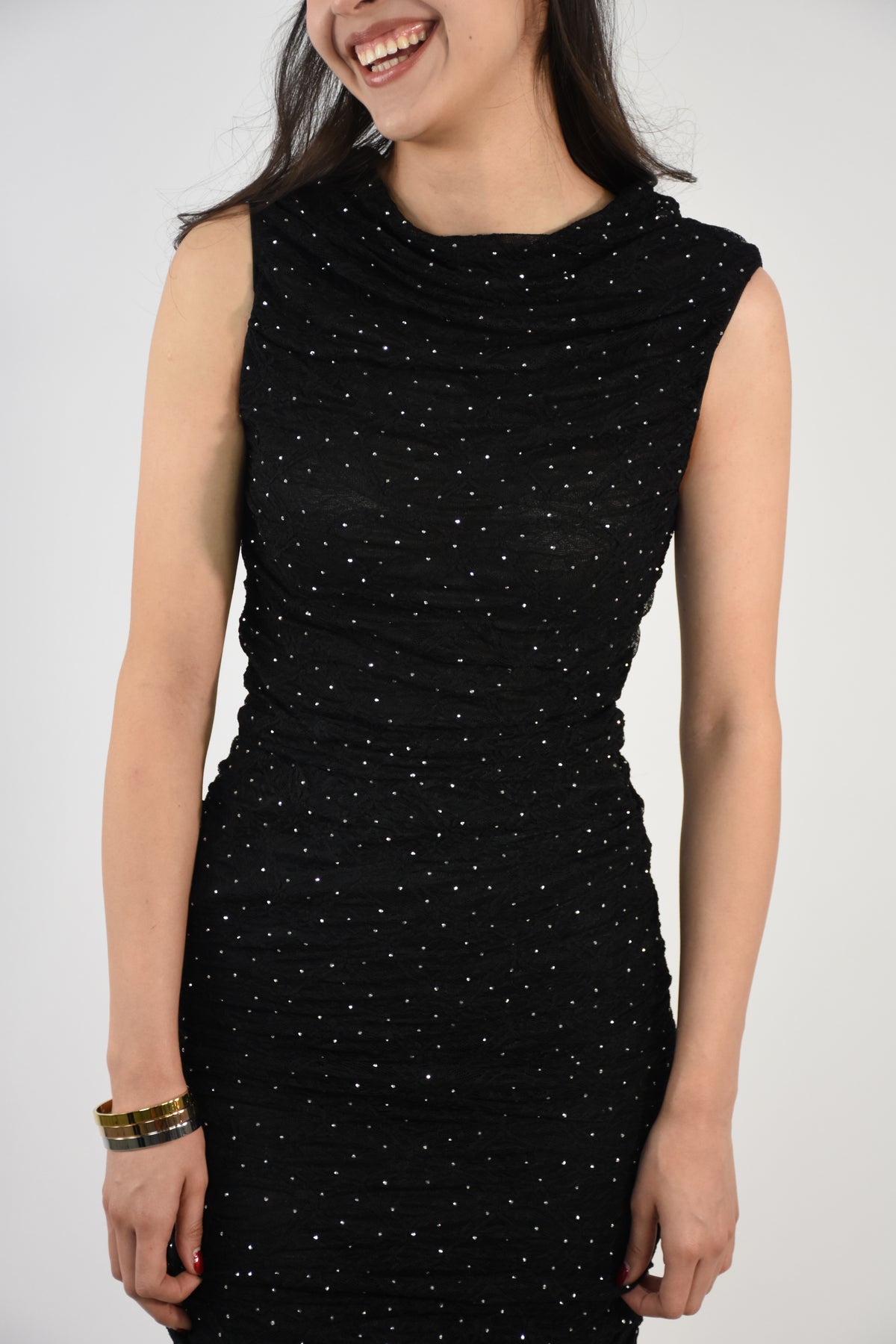 Set de Top y Falda Midi con Brillos