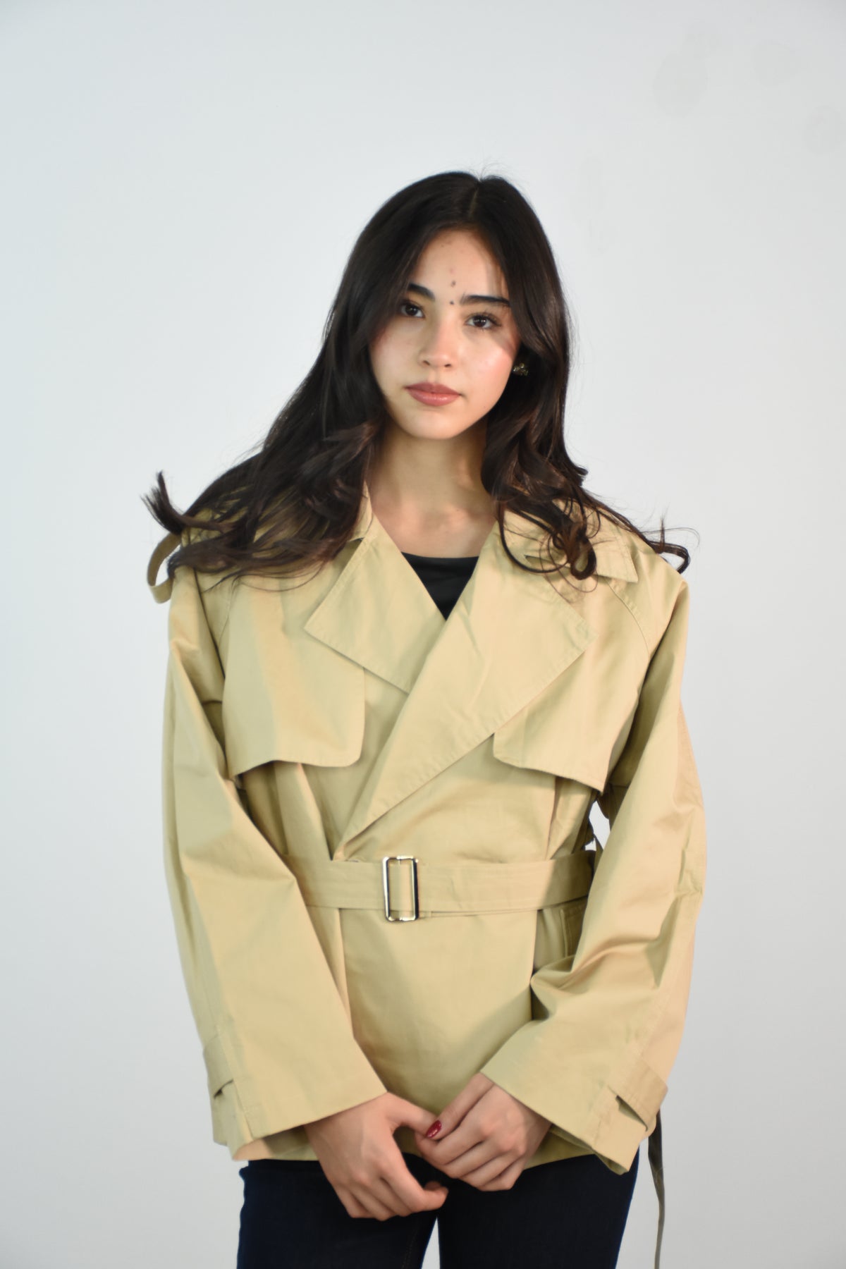 Gabardina Corta Oversize