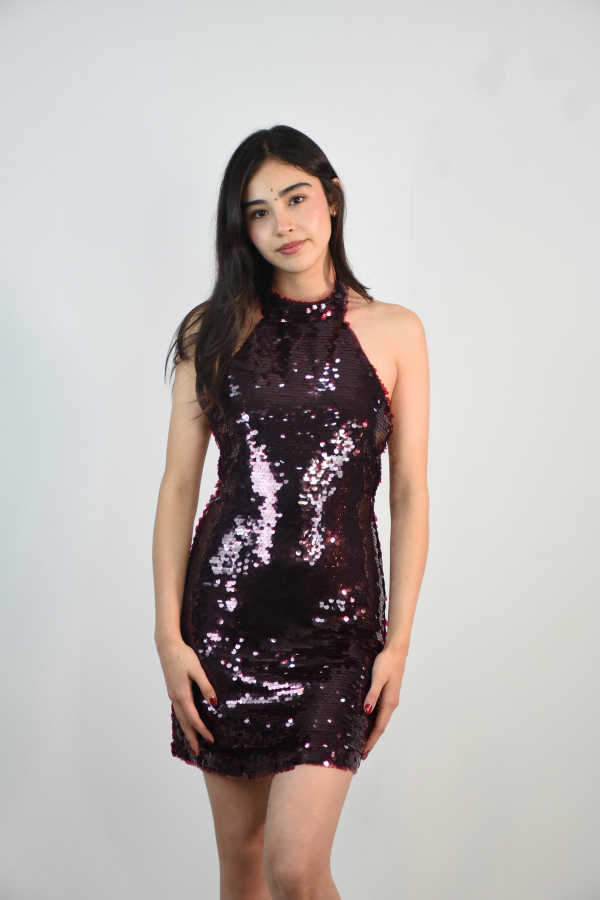 Vestido corto lentejuelas