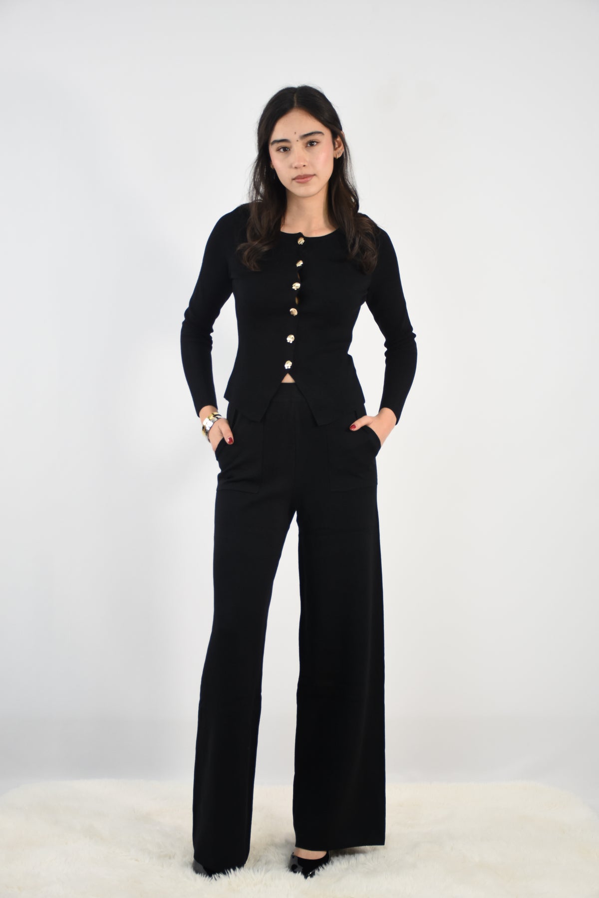 Set invernal + botones dorados