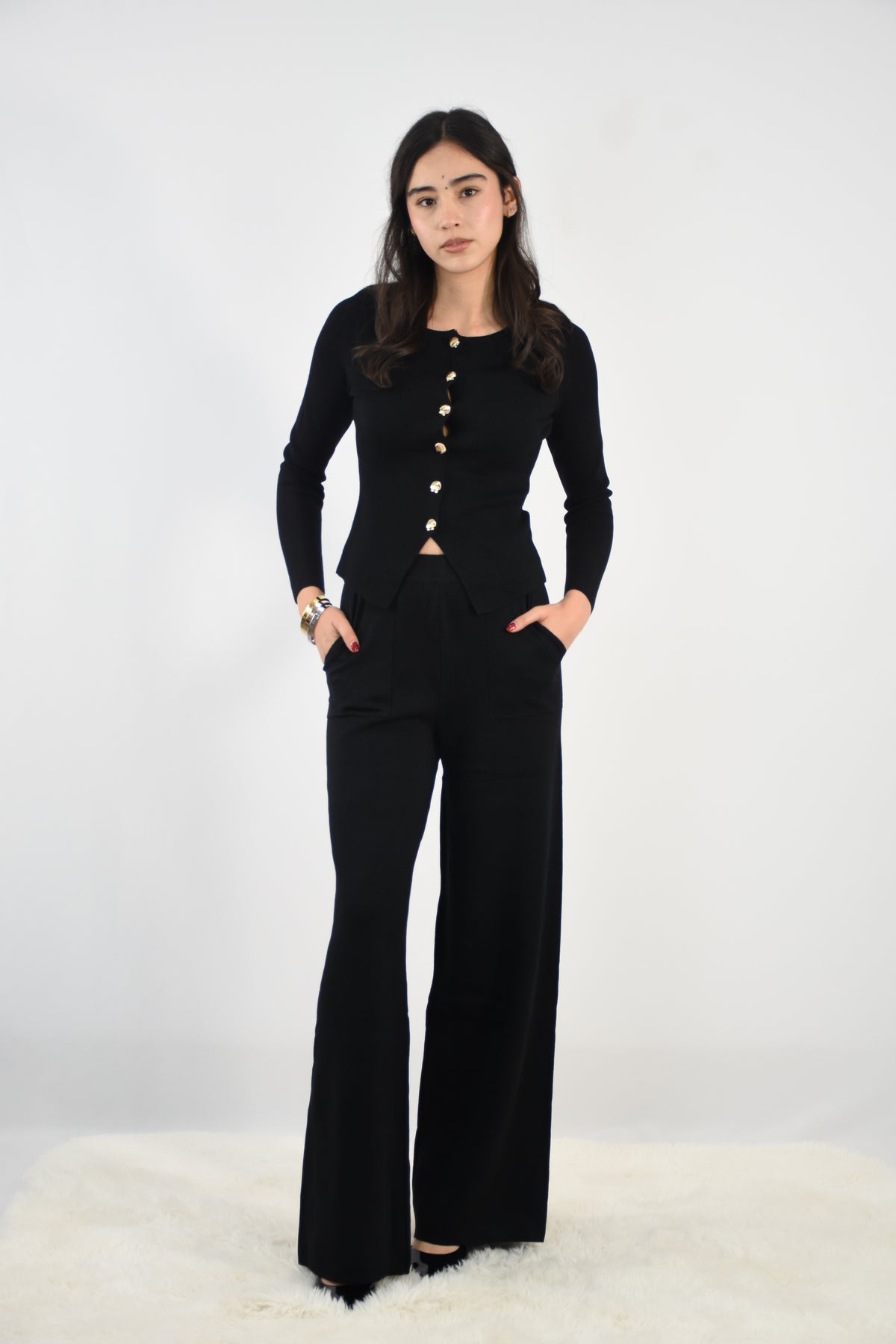 Set invernal + botones dorados