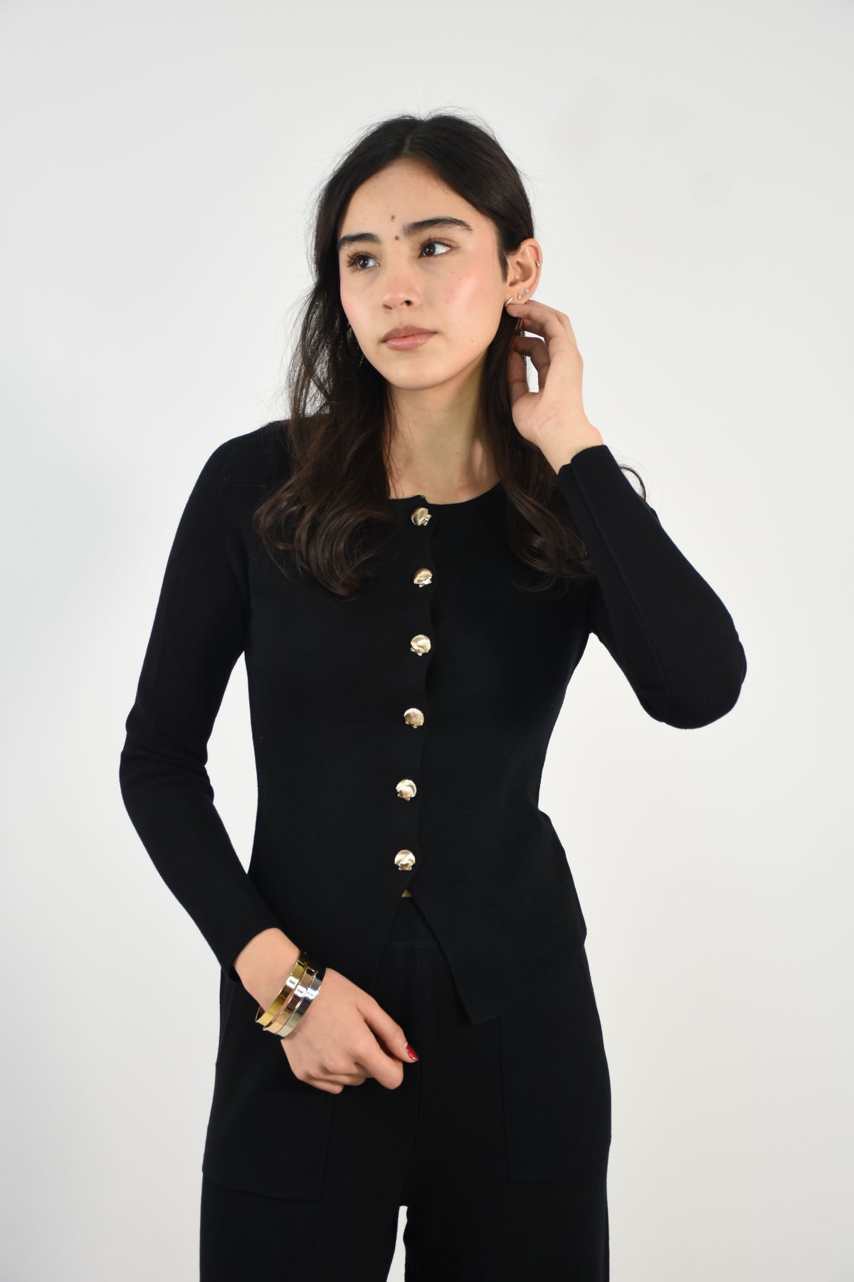 Set invernal + botones dorados