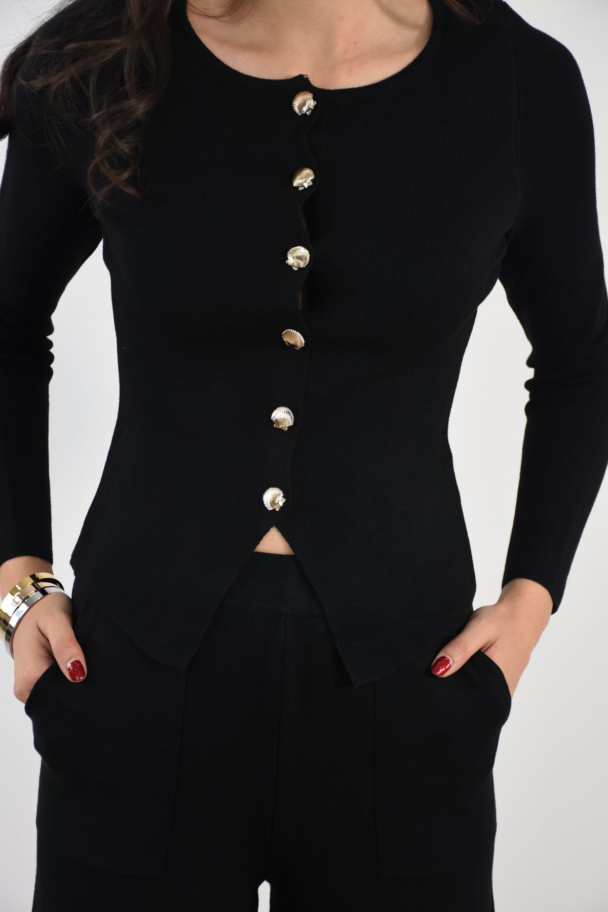 Set invernal + botones dorados