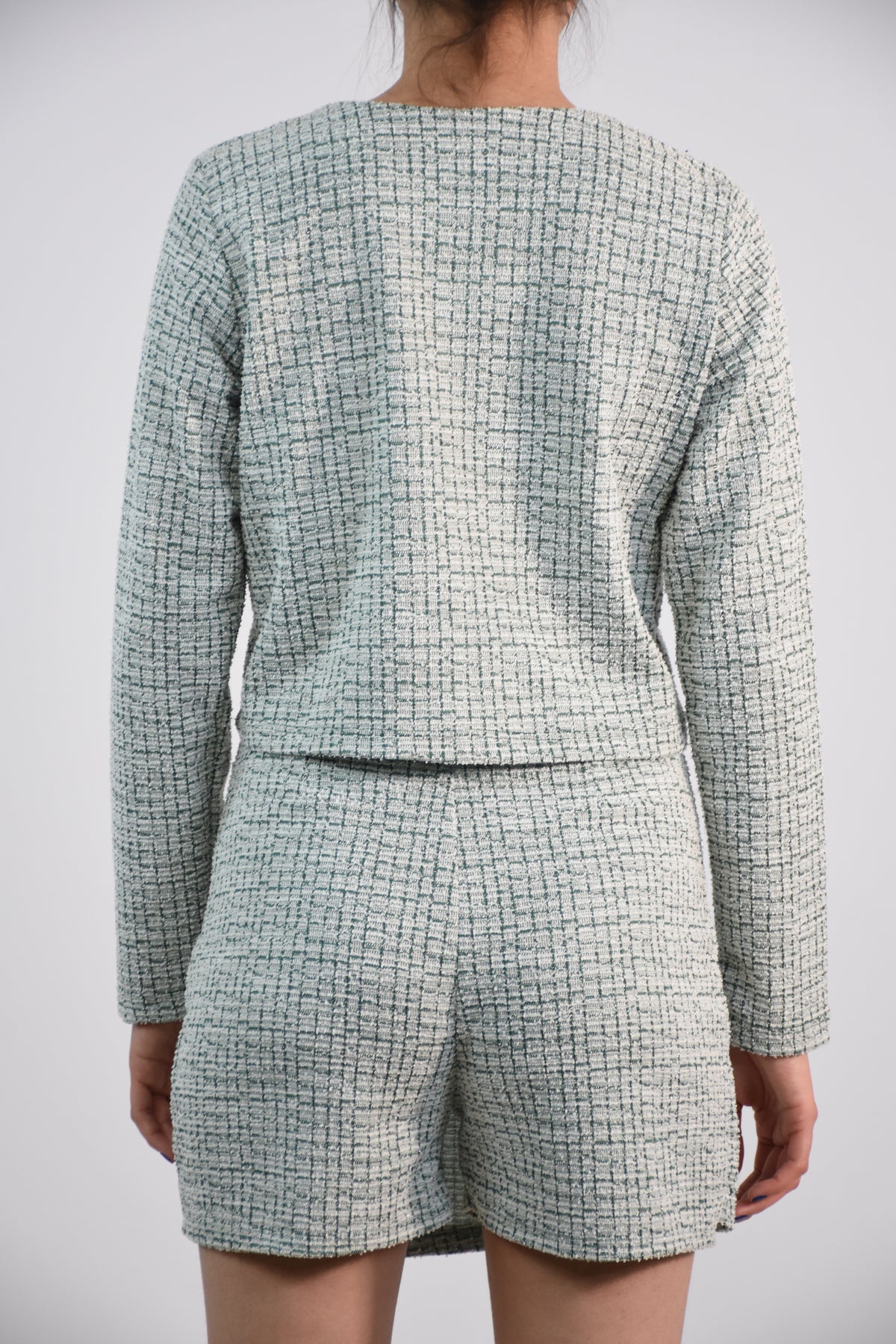 Set tweed con short-falda