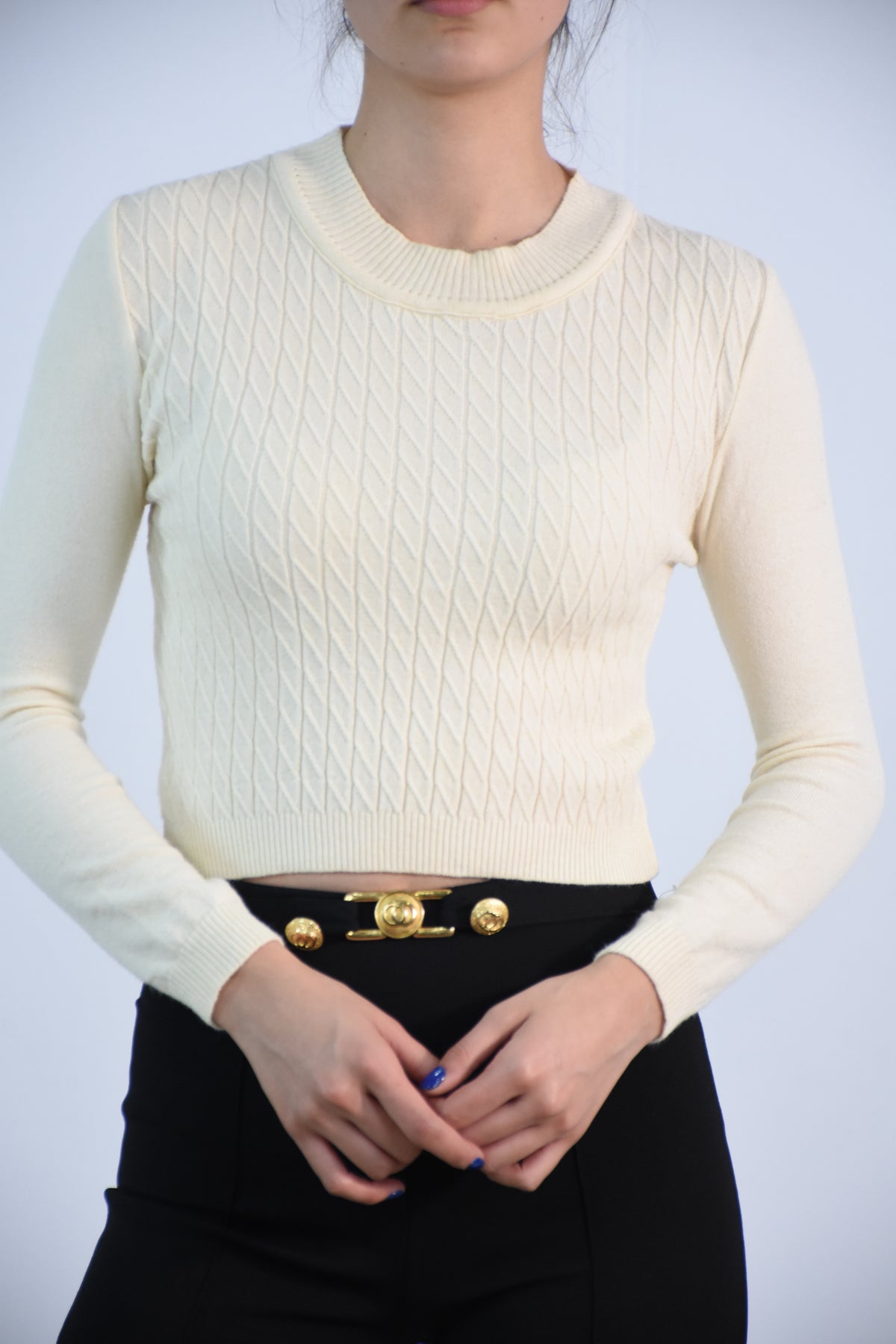 Crop sweater básico