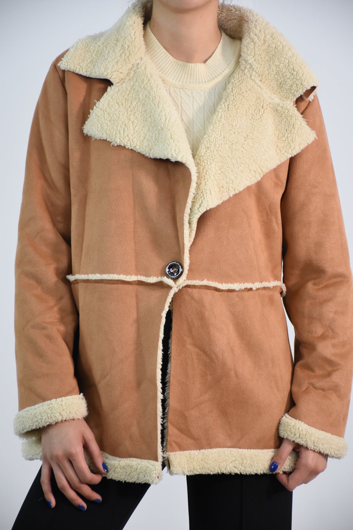 Jacket de gamuza con borrego